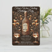 ワインテイスティングバースデーパーティー 招待状 (スタンド正面)