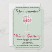 ワインテイスティングパーティの招待状がカスタマイズあります 招待状 (正面)