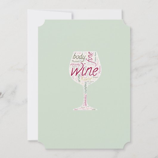 ワインテイスティングパーティの招待状がカスタマイズあります 招待状 (裏面)