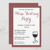 ワインテイスティングパーティの招待状テンプレート 招待状 (正面/裏面)