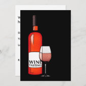 ワインテイスティングパーティの招待状 招待状 (正面/裏面)