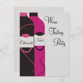 ワインテイスティングパーティの招待状 招待状 (正面/裏面)
