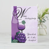 ワインテイスティングパーティの招待状 招待状 (スタンド正面)