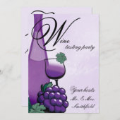 ワインテイスティングパーティの招待状 招待状 (正面/裏面)