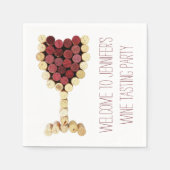 ワインテイスティングパーティーカスタムナプキンス スタンダードカクテルナプキン (正面)