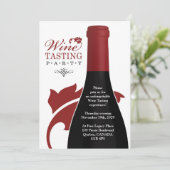 ワインテイスティングパーティーフラット招待状 招待状 (スタンド正面)