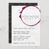 ワインテイスティングパーティー招待状 招待状 (正面/裏面)