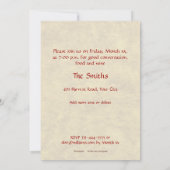 ワインテイスティングパーティー 招待状 (裏面)