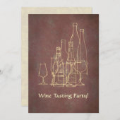 ワインテイスティングパーティー 招待状 (正面/裏面)