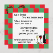 ワインテイスティングパーティー 招待状 (正面/裏面)