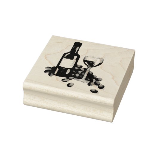 ワインテイスティングブドウボトルグラスレッドワインスタンプ ラバースタンプ (スタンプ)