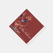 ワインテイスティングブライダルシャワー スタンダードカクテルナプキン (角)