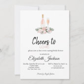 ワインテイスティングブルゴーニュフラワーズブライダルシャワーインヴィータ 招待状 (正面)