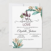 ワインテイスティングブルゴーニュフラワーズブライダルシャワー 招待状 (正面)