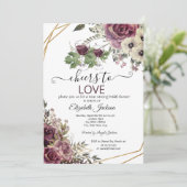 ワインテイスティングブルゴーニュフラワーズブライダルシャワー 招待状 (スタンド正面)