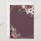 ワインテイスティングブルゴーニュフラワーズブライダルシャワー 招待状 (裏面)