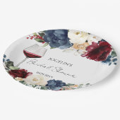 ワインテイスティングブルゴーニュブライダルシャワー ペーパープレート (アングル)