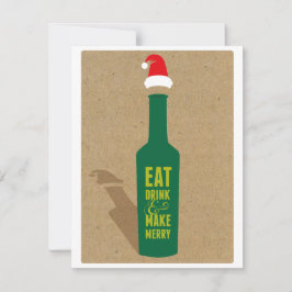 ワインテイスティングホリデーパーティー招待状-応援! 招待状