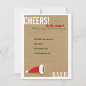 ワインテイスティングホリデーパーティー招待状-応援! 招待状 (裏面)