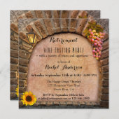 ワインテイスティングリタイアメントパーティの招待状 招待状 (正面/裏面)