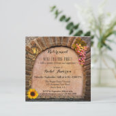 ワインテイスティングリタイアメントパーティの招待状 招待状 (スタンド正面)