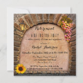 ワインテイスティングリタイアメントパーティの招待状 招待状 (正面)