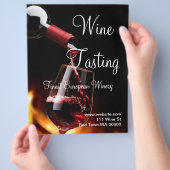 ワインテイスティングワイナリーフライヤー招待状 チラシ (手)