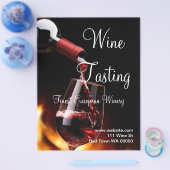 ワインテイスティングワイナリーフライヤー招待状 チラシ (シングル)