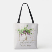 ワインテイスティングワイナリーヴィネヤードガールズウィークエンド トートバッグ (裏面)