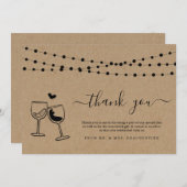 ワインテイスティングワイントースト&ストリングライト サンキューカード (正面/裏面)