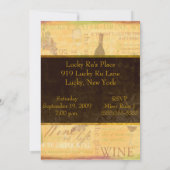ワインテイスティング招待状 招待状 (裏面)