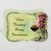 ワインテイスティング招待状 招待状 (正面/裏面)
