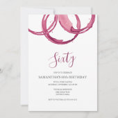 ワインテイスティング60TH誕生日招待状 招待状 (正面)