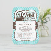 ワインテイスティング；アクアクローバーブライダルシャワー 招待状 (スタンド正面)