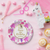 ワインテイスティング、ヴィンテージ・グレープつる植物、誕生日写真 ペーパープレート (パーティー)