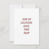 「ワインテイスティング」招待状 招待状 (裏面)