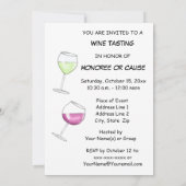 ワインテイストパーティーおもしろいことわざ飲料ボトル 招待状 (裏面)