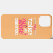 ワインテニス好き女性私はテニスとワイン Case-Mate iPhoneケース (裏面 (横))