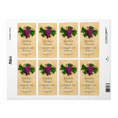 ワインテンプレートヴィンテージブドウパーソナライズされたボトル ラベル (フルシート)