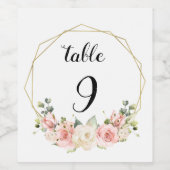 ワインテーブル番号のエレガントなウェディングラベル。 ワインラベル (シングルラベル)