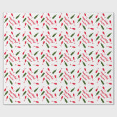 ワインテーマカスタムクリスマスホリデーラッピング紙 ラッピングペーパー (フラット)