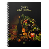 ワインテーマスチルLIfe/ワイパーソナライズされたンジャーナル ノートブック (正面)