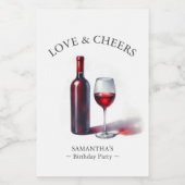 ワインテーマパーティー ワインラベル (シングルラベル)