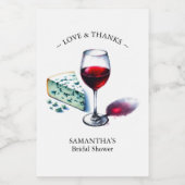 ワインテーマブライダルシャワー フードラベル (シングルラベル)