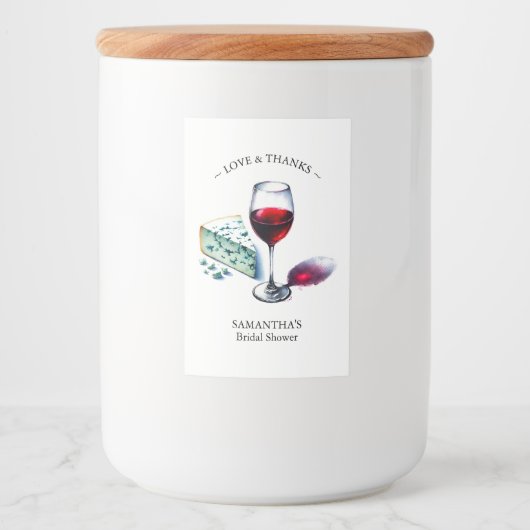 ワインテーマブライダルシャワー フードラベル (正面)