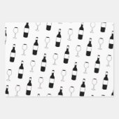 ワインテーマラッピング紙 – ワインラバーギフトラップ ラッピングペーパーシート (正面3)