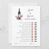 ワインテーマ彼は彼女はブライダルシャワーゲームを言った 招待状 (正面)