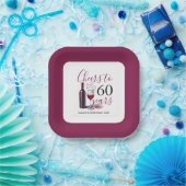 ワインテーマ60th誕生日紙プレート ペーパープレート (パーティー)