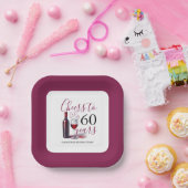 ワインテーマ60th誕生日紙プレート ペーパープレート (パーティー)