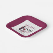 ワインテーマ60th誕生日紙プレート ペーパープレート (傾斜あり)